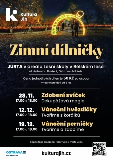 Zimní dílničky - zdobení svíček: dekupážová magie