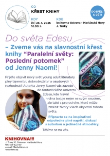 Do světa Edesu – křest knihy „Paralelní světy: Poslední potomek“ od Jenny Naomi!