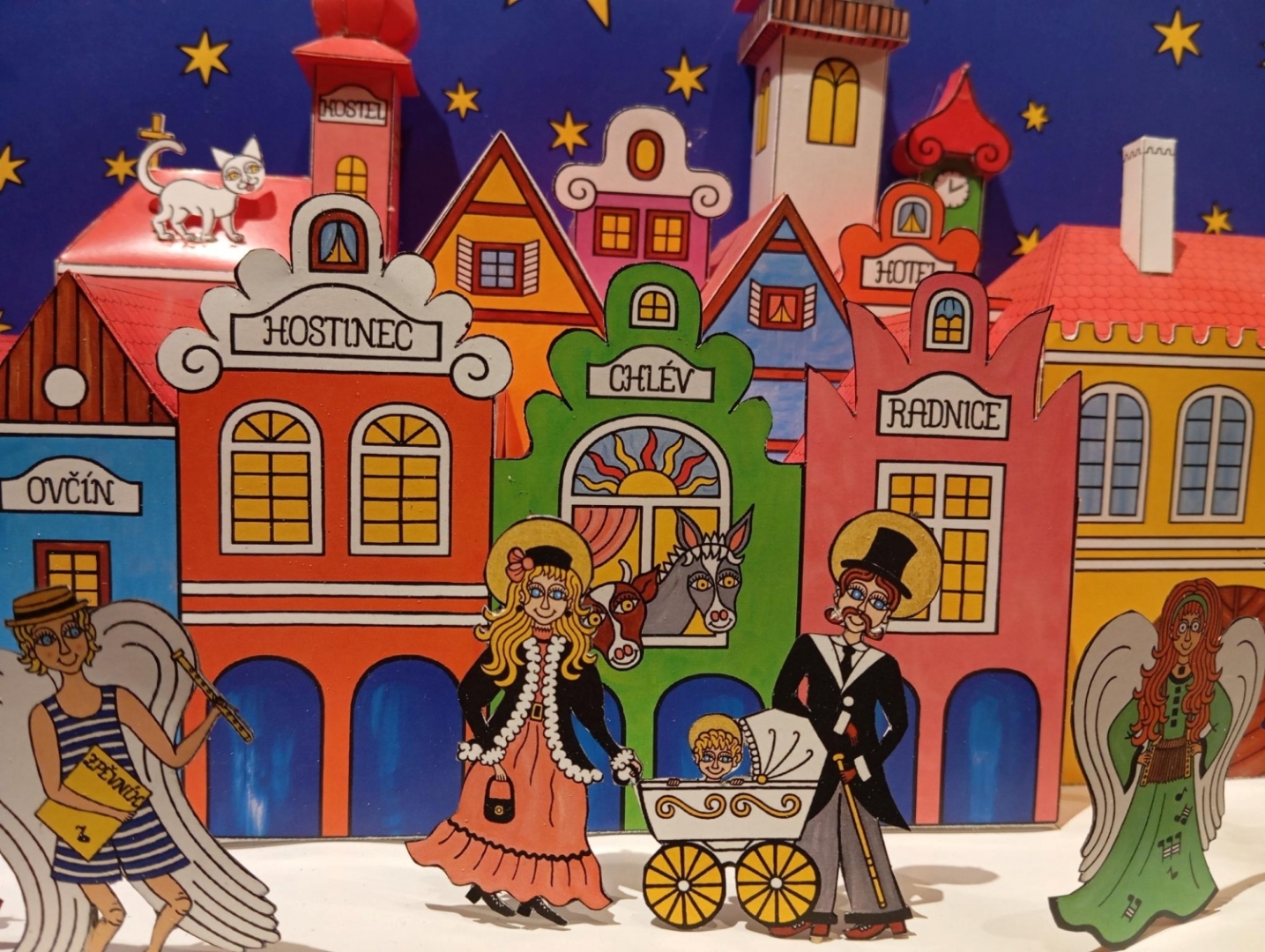 Betlémy na hradě - z papíru vystřižené